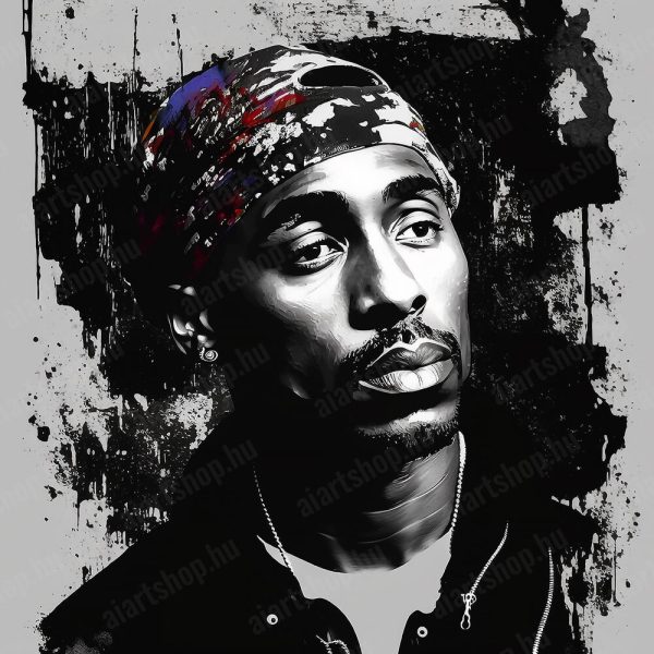 Tupac vászonkép - aiartshop.hu - Vászonkép webáruház