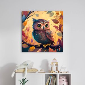 Bagoly vászonkép - aiartshop.hu - Vászonkép webáruház