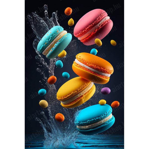 Macaron vászonkép - aiartshop.hu - Vászonkép webáruház