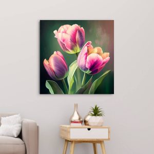 Tulipánok vászonkép - aiartshop.hu - Vászonkép webáruház