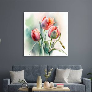 Tulipánok vászonkép - aiartshop.hu - Vászonkép webáruház